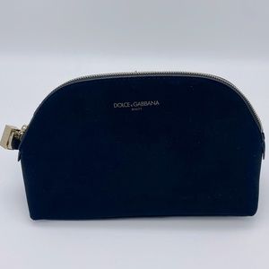 Dolce and Gabanna makeup toiletry bag, black with gold zipper.  Clean & EUC